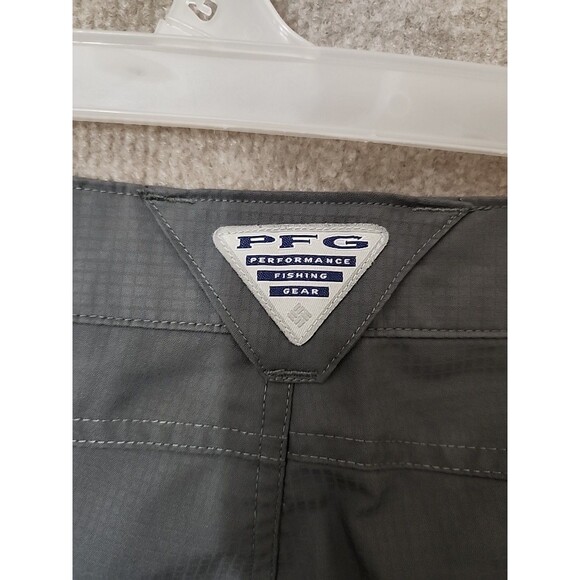 Columbia Silver Ridge Convertible PFG Pants Mens 38x32 Gray RipStop Cargo Lightw - Picture 9 of 12